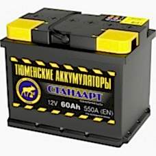 Аккумулятор 6СТ-60 L (550А) п/п СТАНДАРТ Ca/Ca (+;-)