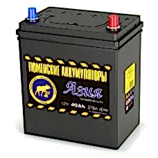 Аккумулятор АЗИЯ 6СТ-40 LR (370А) о/п Ca/Ca (-;+)